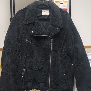 Free people teddy moto jacket